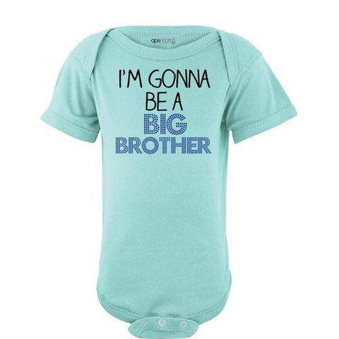 Apericots I'm Gonna Be A Big Brother Short Sleeve Bodysuit