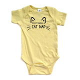 Apericots Just Taking a Cat Nap Short Sleeve Infant Bodysuit