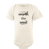 Apericots Worth The Wait Cute Infant Short Sleeve Soft Cotton Bodysuit