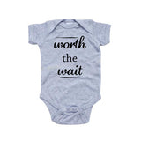 Apericots Worth The Wait Cute Infant Short Sleeve Soft Cotton Bodysuit