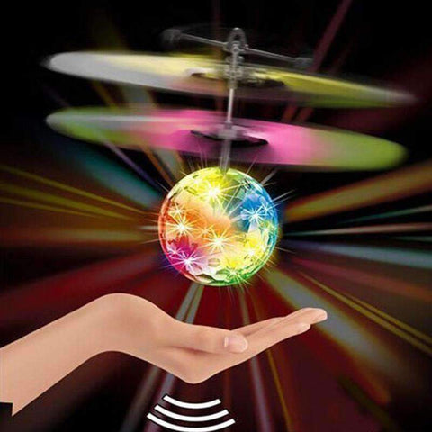 Mini Fun Kids Toy Suspended Crystal Ball Sensing Aircraft Hand