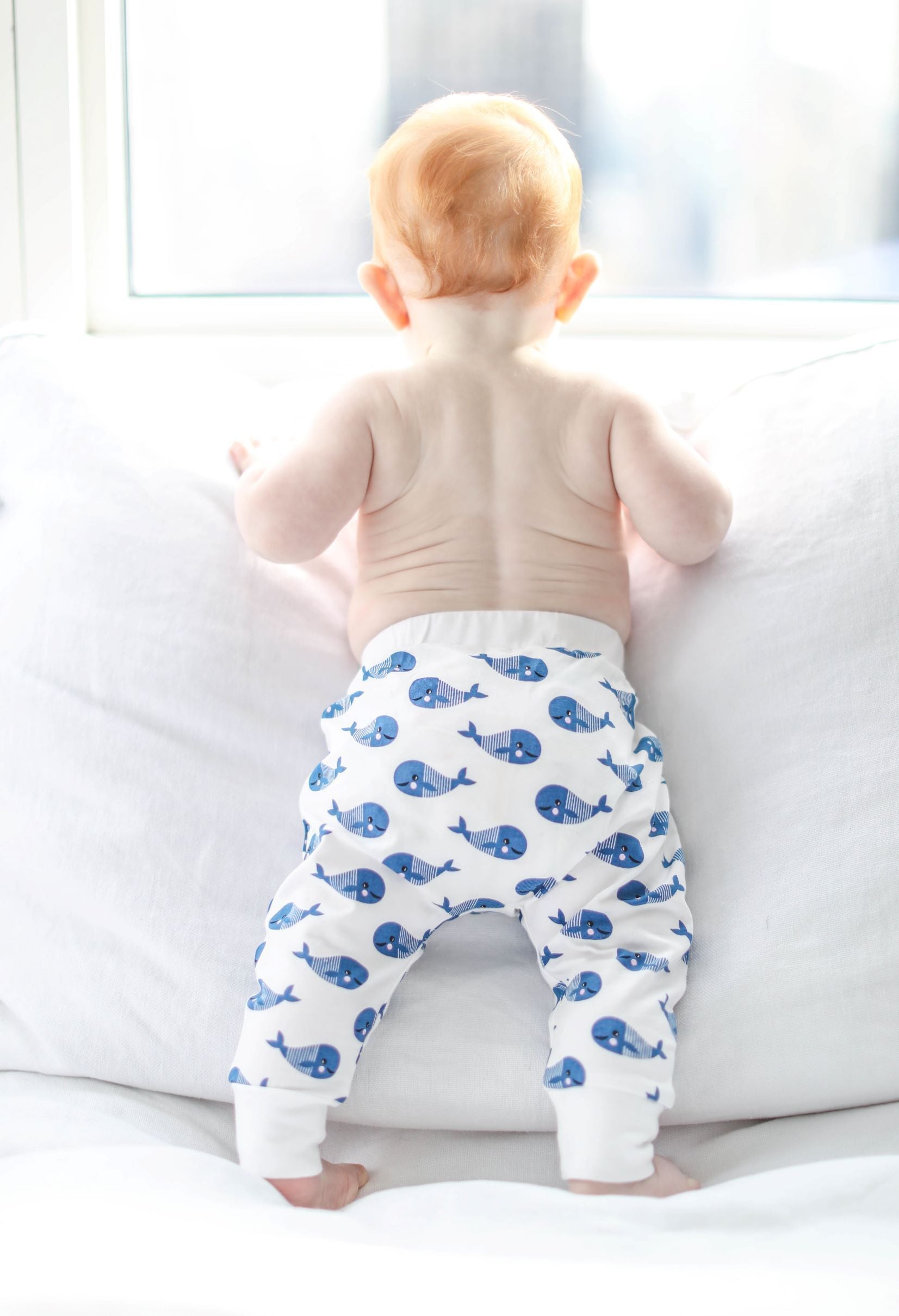 Boo Boo Harem Pants - Blue Whale