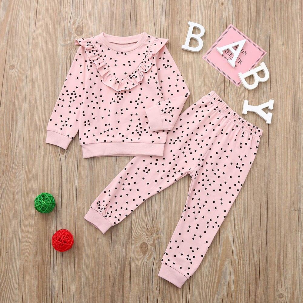 Winter Infant Baby Clothes Christmas Toddler Kids Baby Girl Polka Dot