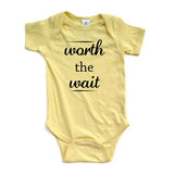 Apericots Worth The Wait Cute Infant Short Sleeve Soft Cotton Bodysuit