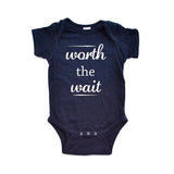 Apericots Worth The Wait Cute Infant Short Sleeve Soft Cotton Bodysuit